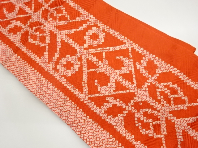 絞り縞に幾何学模様名古屋帯